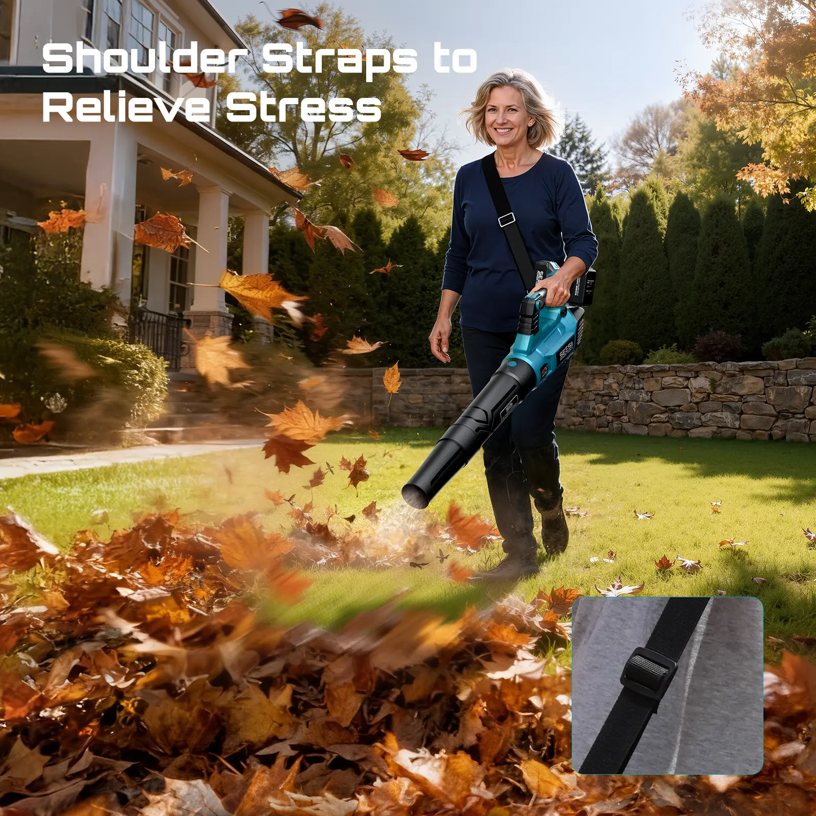 40V Cordless Electric Leaf Blower/Snow Blower Cordless, 680CFM/210MPH Brushless Motor with 2 * 5200 mAh Batteries and 2*Chargers, Variable Speed Control & Turbo Button, Electric Blower for Lawn Care/Debris/Dust#SummerVibes
