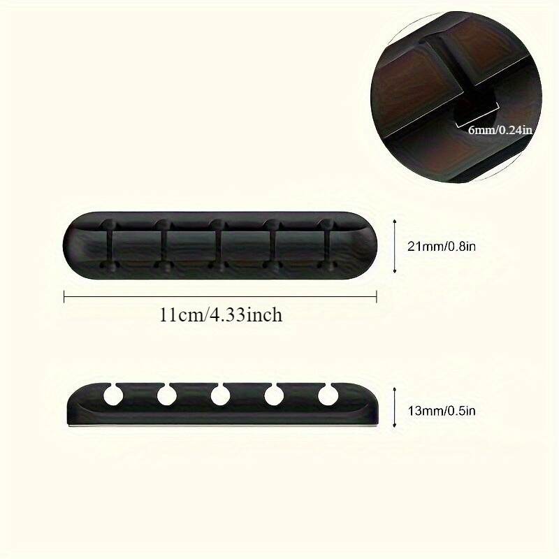 1pc 7/5/3 Slot Multi-Slot Cable Organizer Clip - Durable Plastic Cord Management System with Adhesive Backing for Desk, Car & Office - White USB Charging Cable Holder, Space-Saving Clean Design for Efficient Wire Organization, Cord Holder, Workspace Tidy,