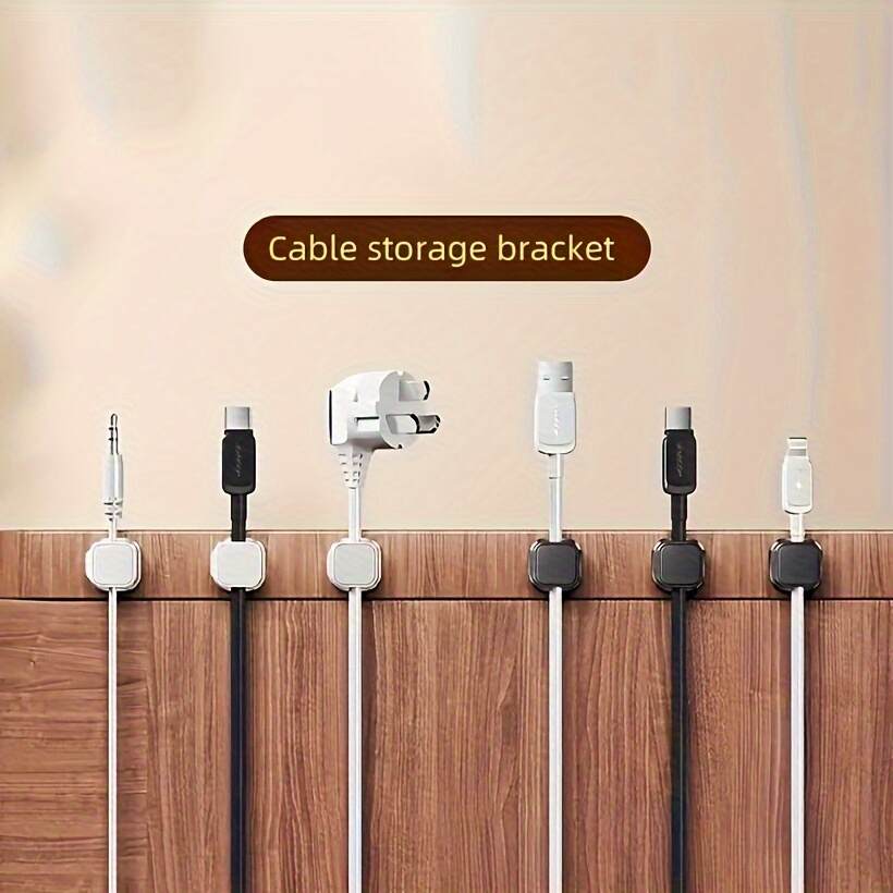 Multi-Purpose, Suitable Various Cables, Desktop And Home Office Wire Management. 6pcs PVC Holder- Strong Adhesive, No Need to Drill. Magnetic Organizer Clip, Holder