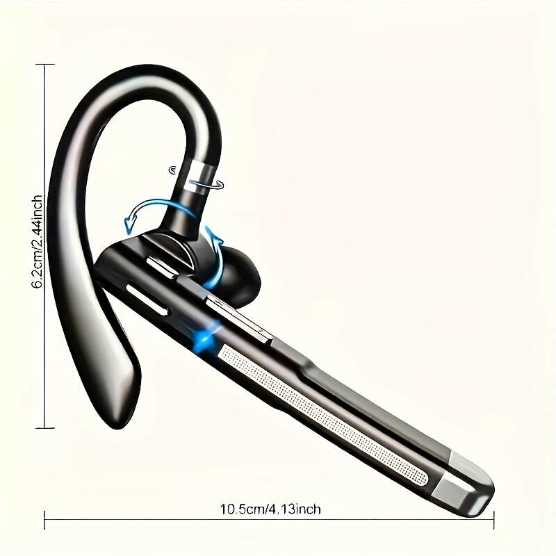 120-Hour Wireless Single-Ear Business Earbud | HD Noise-Cancelling Microphone, 500mAh Battery, Comfortable Fit, Compatible With All Smartphones