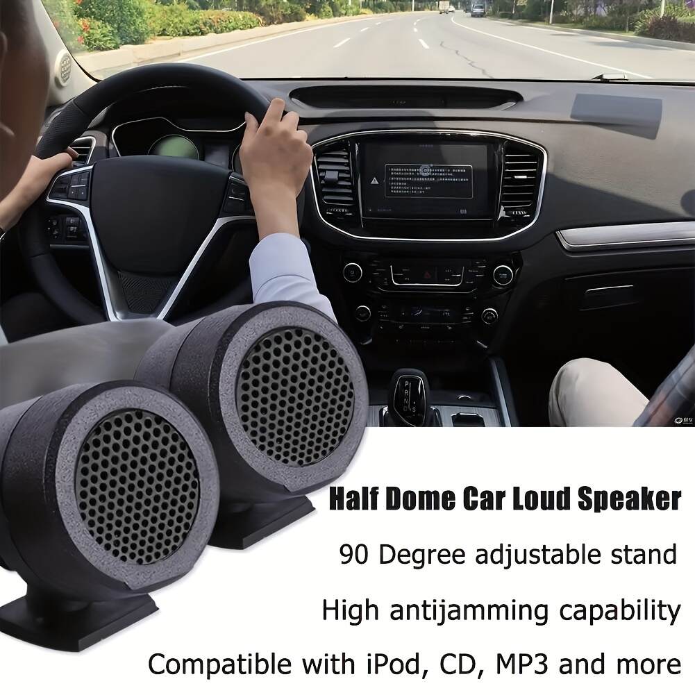 2pcs Car Tweeter Speakers Pre-wired Dome Audio System Super Loud Tweeter Speakers Auto Car Electronic Accessories