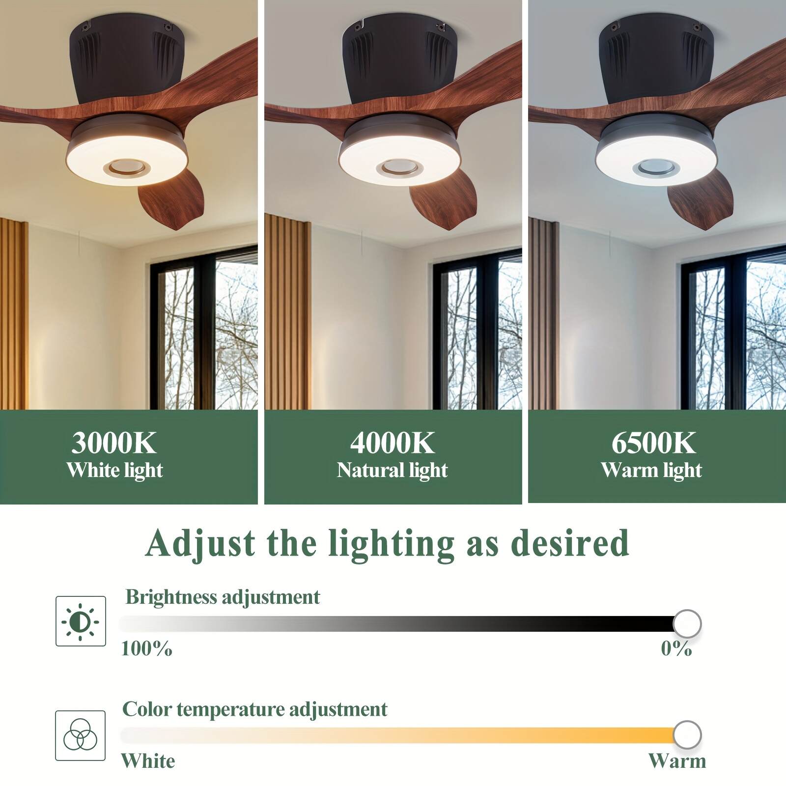 Smart RGB Rainbow Music Rhythm Speaker LED Fan with Light, 3-speed Socket Fan Light, Remote Control Timing, 3 Colors 3000-6500k Dimmable, Suitable for Home, Office, Restaurant, Party