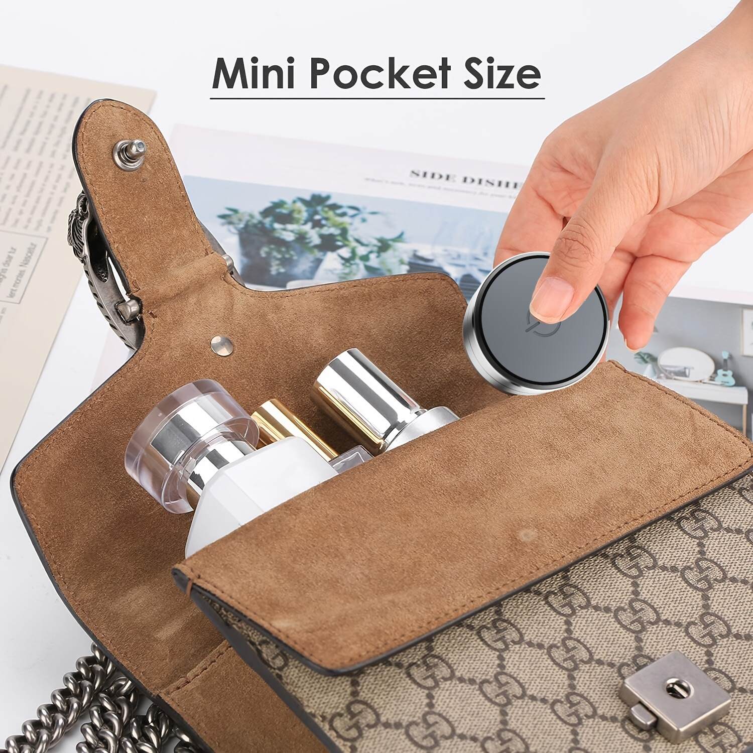 [Portable Speaker] Compact Portable Speaker | Enhanced Bass & Stereo Sound, USB-C Charging, Suction Cup Adhesive Base, Button Control, No Battery Needed for Home, Office, Travel