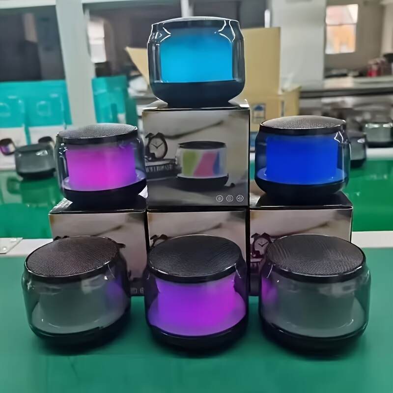 Mini Portable Wireless Speaker, Outdoor Portable Subwoofer Speaker, Wireless Speaker, RGB Light Dual Pairing, Long-lasting Battery, Compact Design Suitable For Travel, Suitable For Outdoor/car/music/home/camping