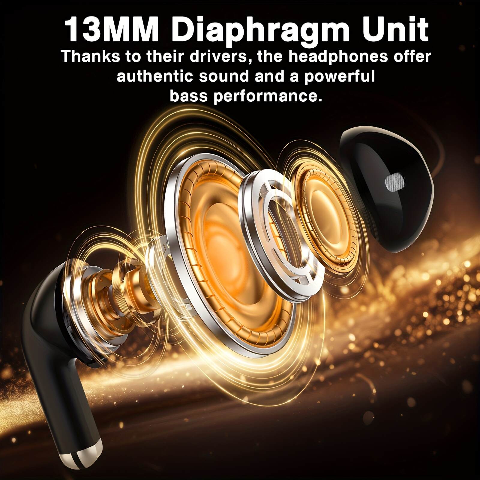 [Wireless Earbuds] 5.4 Wireless Earbuds | Wireless Earphones with Dual Mic, Noise Reduction, Automatic Identification Pairing and Long Standby Time