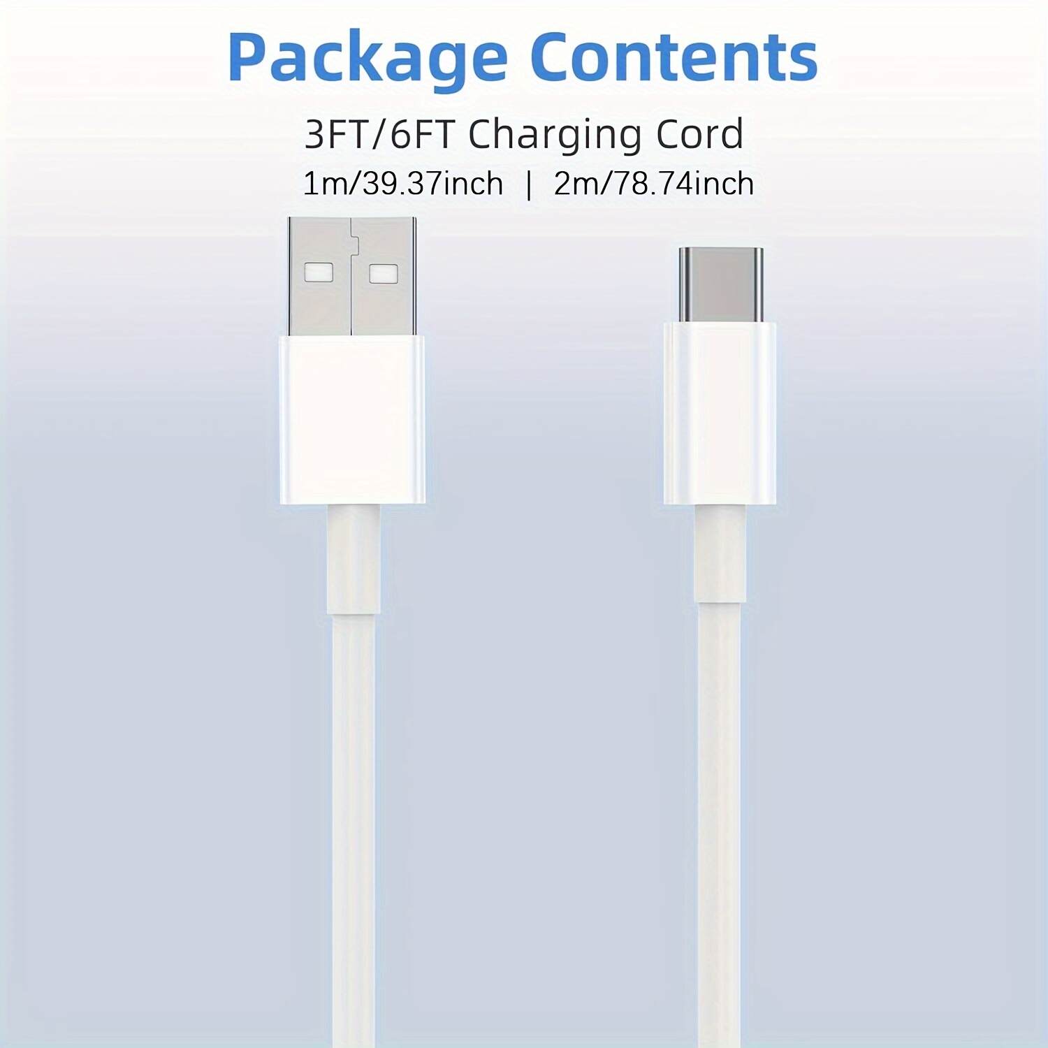 Car Charger for iPhone 16 15 Carplay Cable, 2pcs/1pc [3FT+6FT] USB A to USB C Charging Cord for iPhone 16 15/Plus/Pro Max, for iPad Pro 12.9/11, Air 6th/5th/4th Gen, Mini 6th Gen, Samsung, Google, LG and More