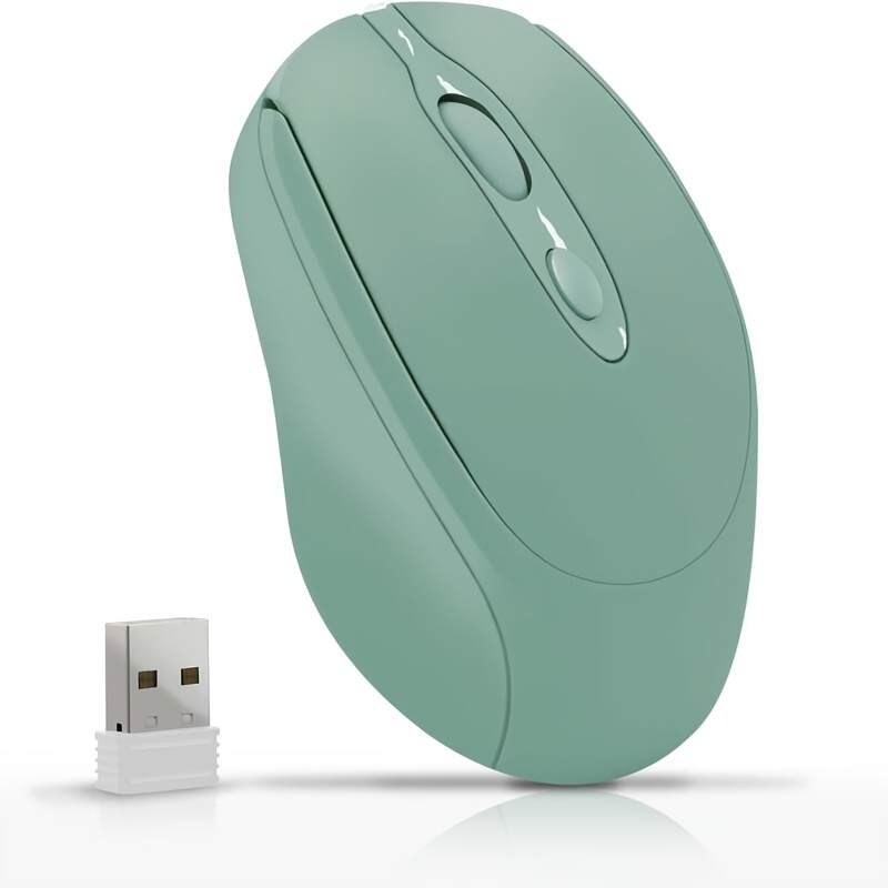 [Wireless Mouse] Rechargeable Wireless Mouse | Updated Small Ergonomic Mouse, 2.4G+Bt Dual-Mode Connection, with USB Receiver, Suitable for Pc Computers, Laptops And Desktops, with Silent Click Function