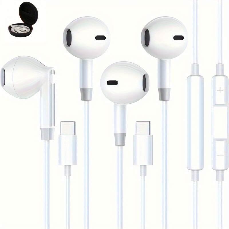 TYPE-C earphone USB C Headphone for iPhone 15/iPhone 15 Pro Max Samsung Ultra FE HiFi Stereo Type C Earphone with Microphone type-c wired earphone USBC Wired Earbuds for iPad 10 Google Pixel 6a 7a 8 7 6 5 One Plus